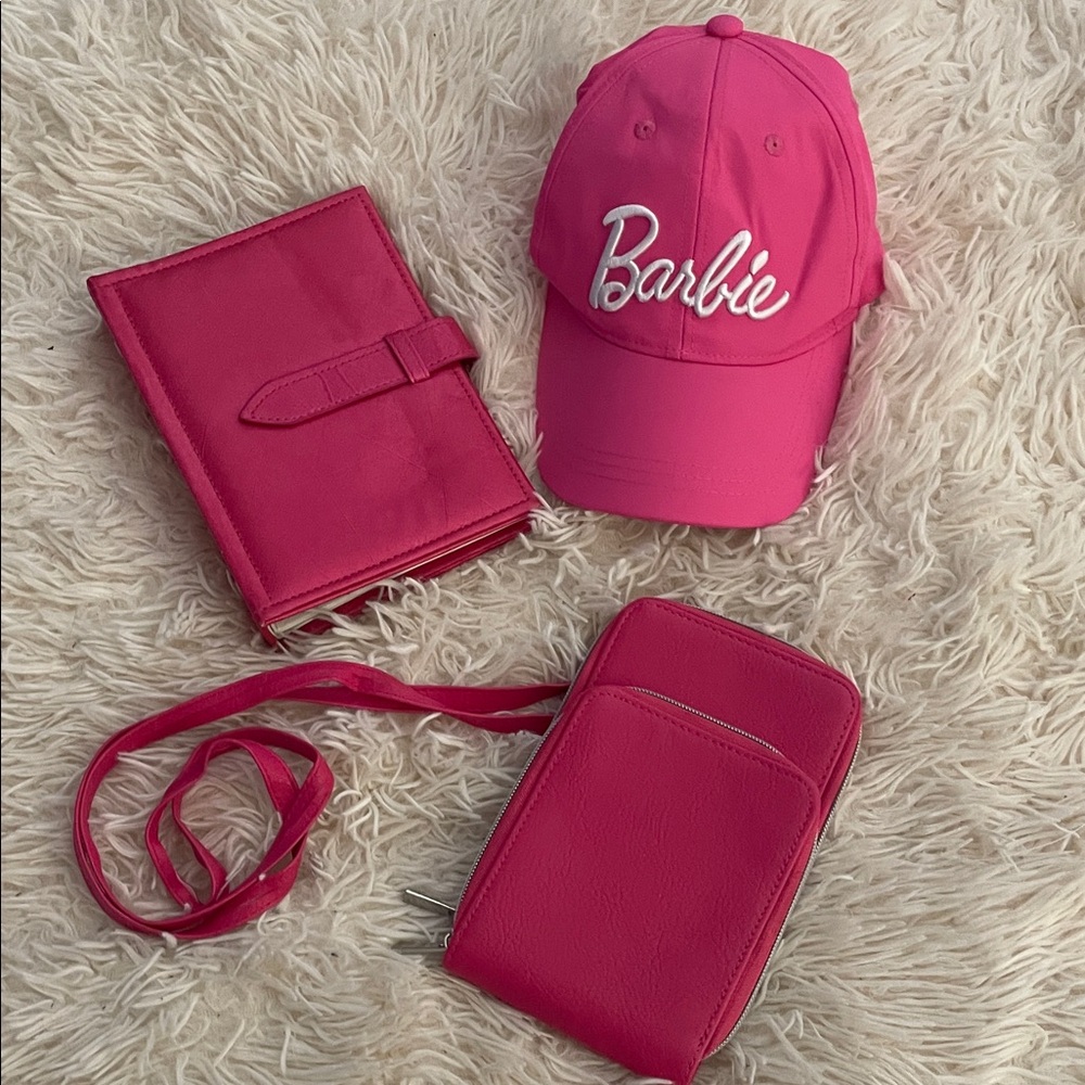 Barbie Hot Pink Hat and Bag Bundle